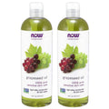 NOW Foods Grape Seed Oil, 32 oz (16 oz x 2) – Light, Odorless Skin & Hair Carrier Oil