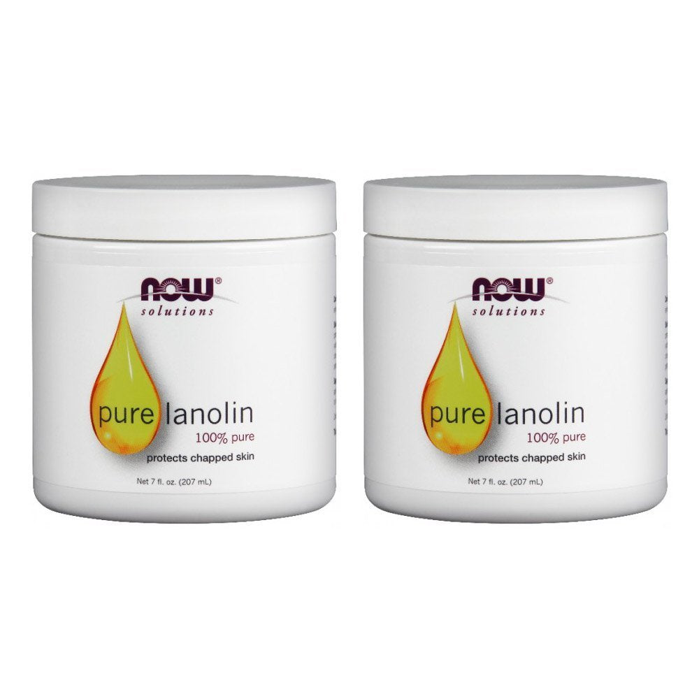 NOW Foods Lanolin Pure 7 oz – 2-Pack | Natural Moisturizer for Dry Skin