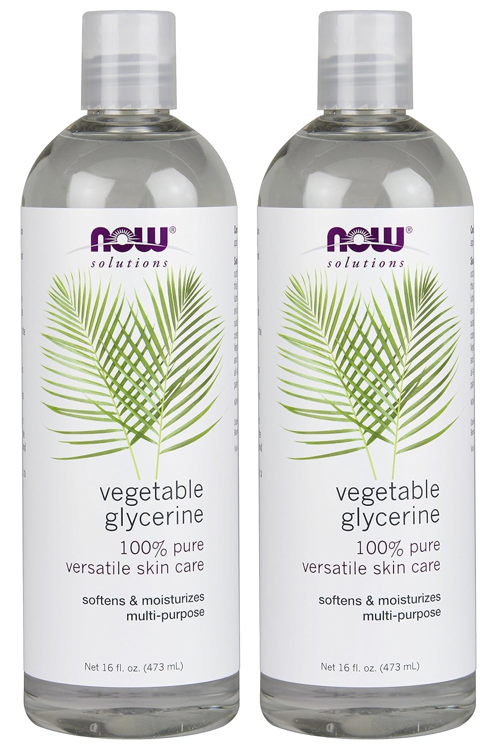 NOW Solutions Vegetable Glycerine, 2 Count – Pure Moisturizer & Skin Cleanser