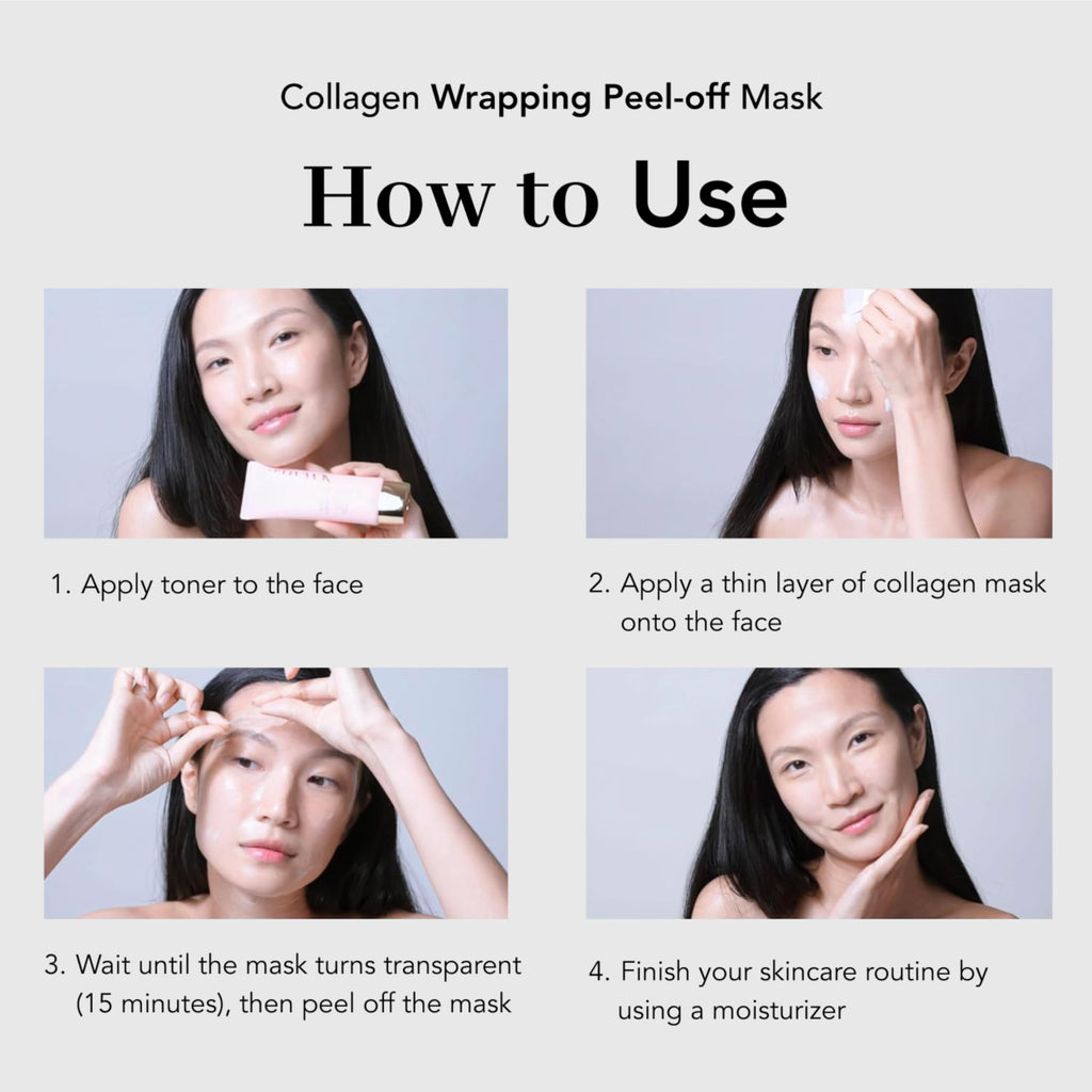 NOWATER Collagen Wrapping Mask – Glass Skin Peel Off, Hydration & Firming
