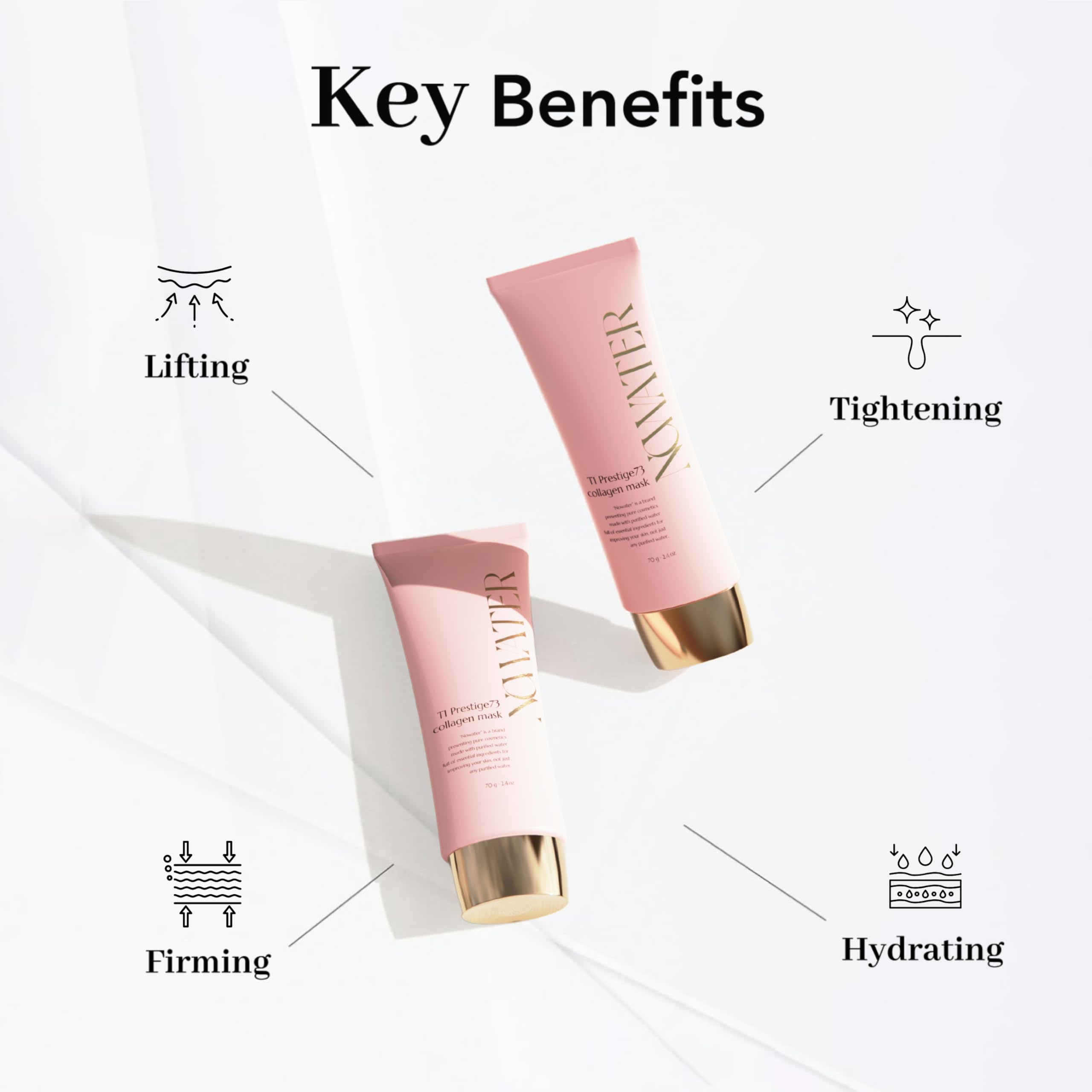 NOWATER Collagen Wrapping Mask – Glass Skin Peel Off, Hydration & Firming