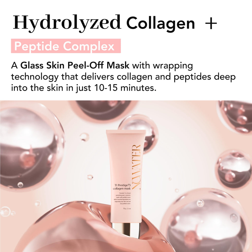 NOWATER Collagen Wrapping Mask – Glass Skin Peel Off, Hydration & Firming