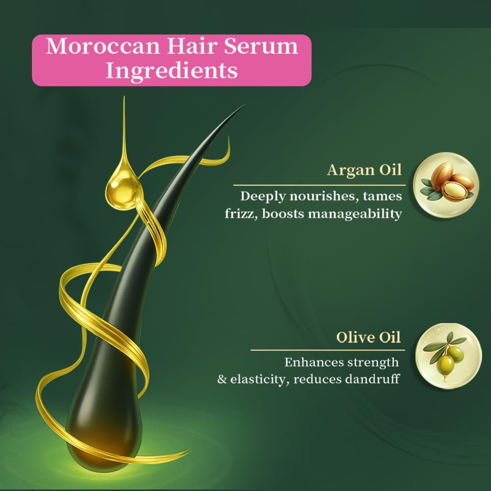 NP NATURES PHILOSOPHY Moroccan Argan Oil & Rosemary Hair Growth Oil Set | Organic Hair Serum, Anti-Frizz, Quick Absorption