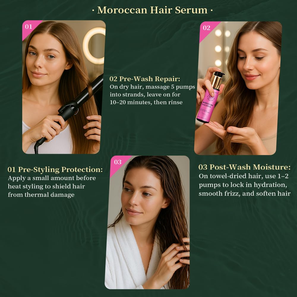 NP NATURES PHILOSOPHY Moroccan Argan Oil & Rosemary Hair Growth Oil Set | Organic Hair Serum, Anti-Frizz, Quick Absorption