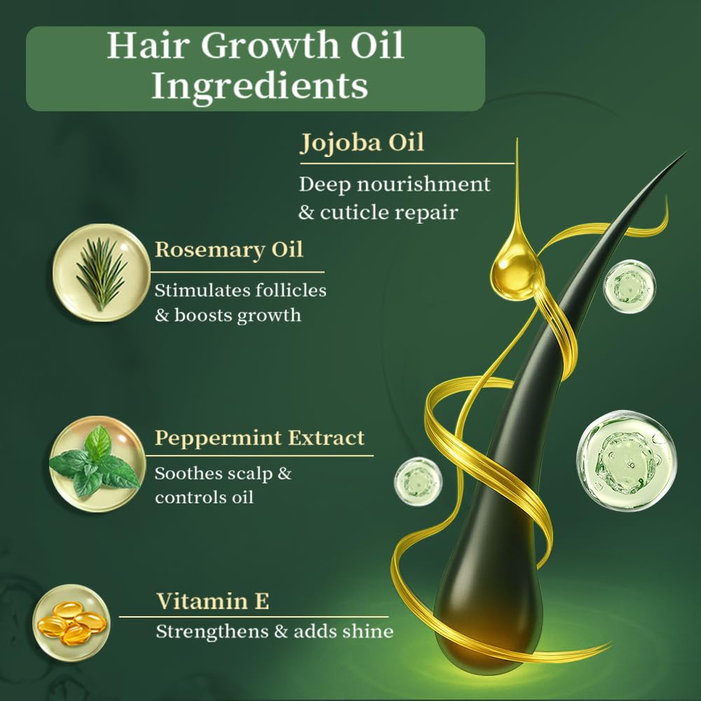 NP NATURES PHILOSOPHY Moroccan Argan Oil & Rosemary Hair Growth Oil Set | Organic Hair Serum, Anti-Frizz, Quick Absorption