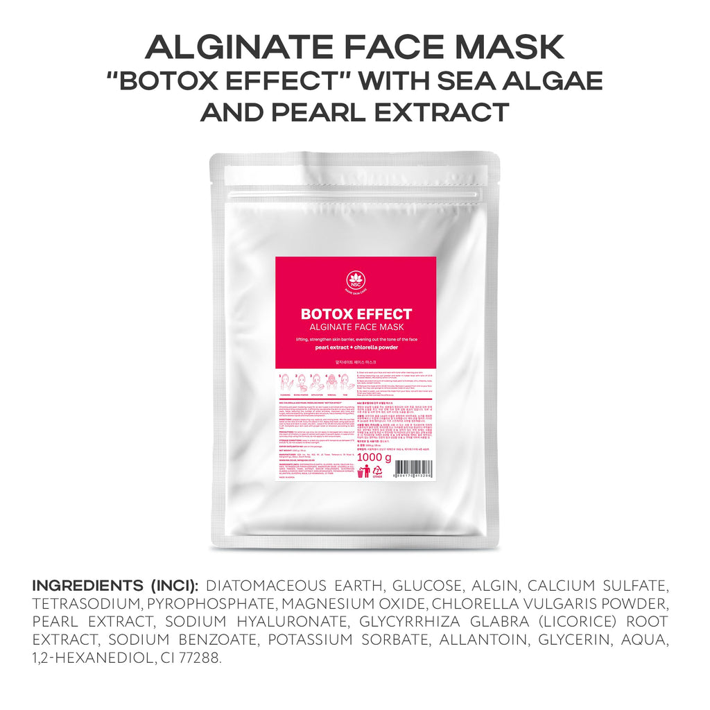 NSC Alginate Mask with Chlorella & Pearl Extract – 2.2lb, 40+ Applications