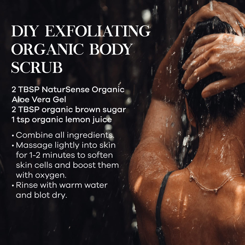 NaturSense USDA Organic Aloe Vera Gel – Deep Hydration for Face, Hair & Skin (12 oz)