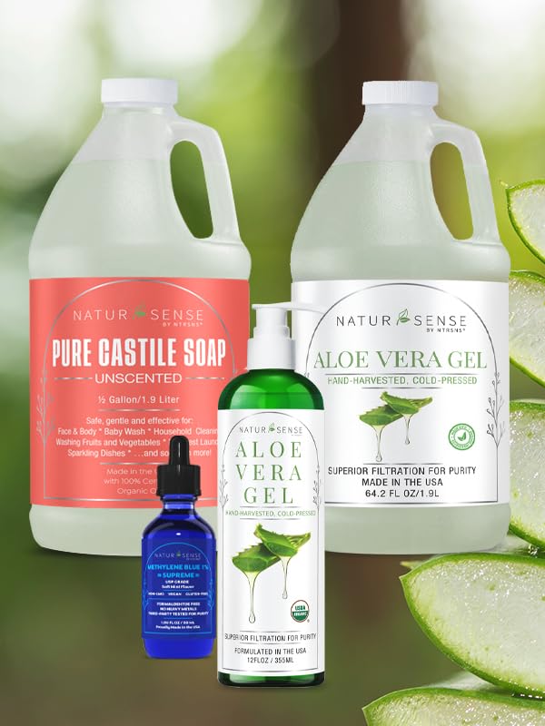 NaturSense USDA Organic Aloe Vera Gel – Deep Hydration for Face, Hair & Skin (12 oz)