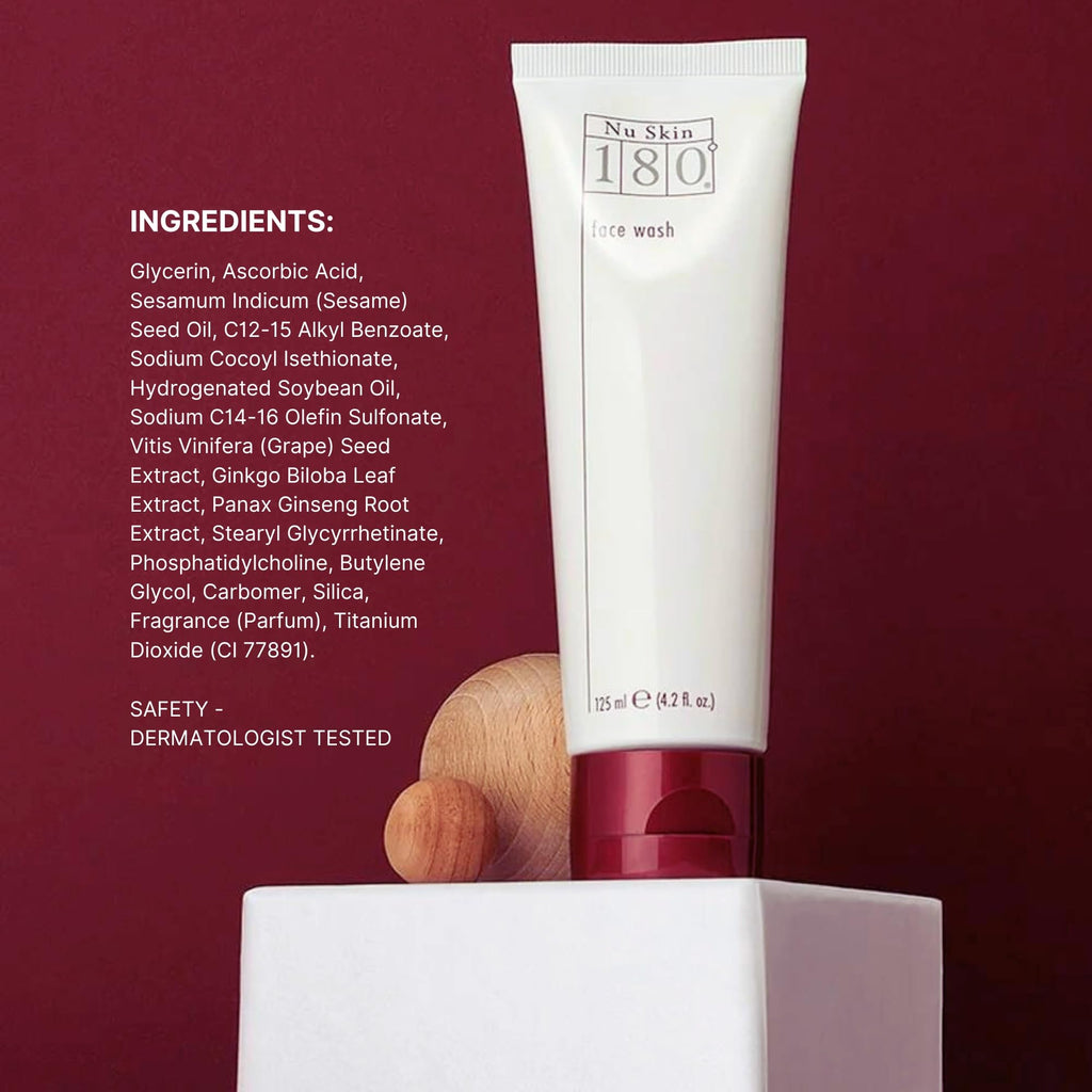 Nu Skin 180° Face Wash | Vitamin C Cleanser with Antioxidants | Hydrating Daily Cleanser – 2 Pack