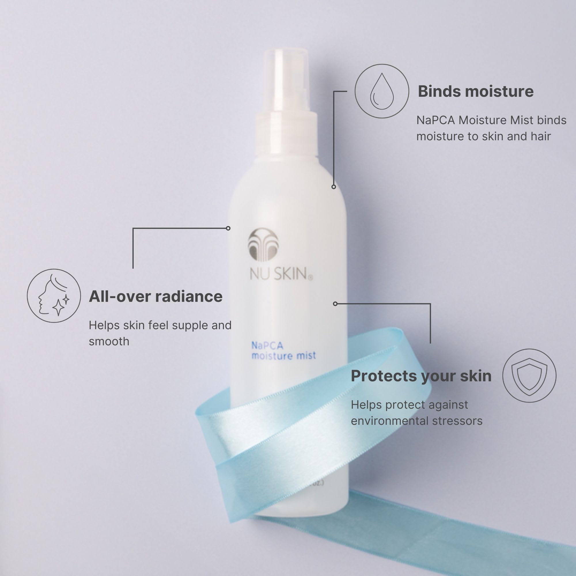 Nu Skin NaPCA Moisture Mist – Hydrating Hyaluronic Spray for Face, Body & Hair (8 oz)