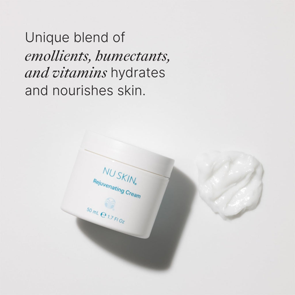 Nu Skin Rejuvenating Cream | Hydrating Moisturizer with Hyaluronic Acid for Dry Skin | 1.7 Fl Oz | 2 Pack