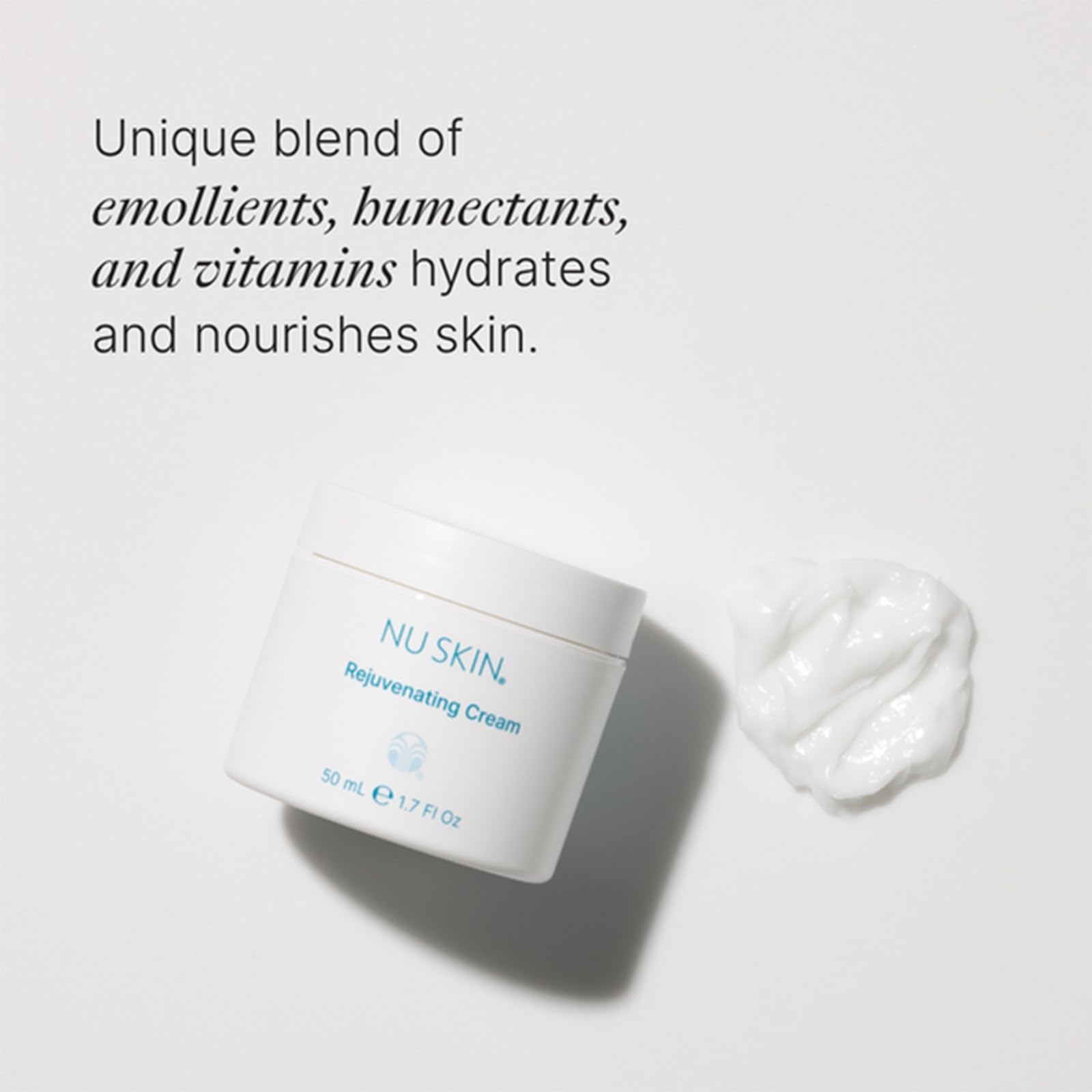 Nu Skin Rejuvenating Cream | Hydrating Moisturizer with Hyaluronic Acid for Dry Skin | 1.7 Fl Oz | 2 Pack
