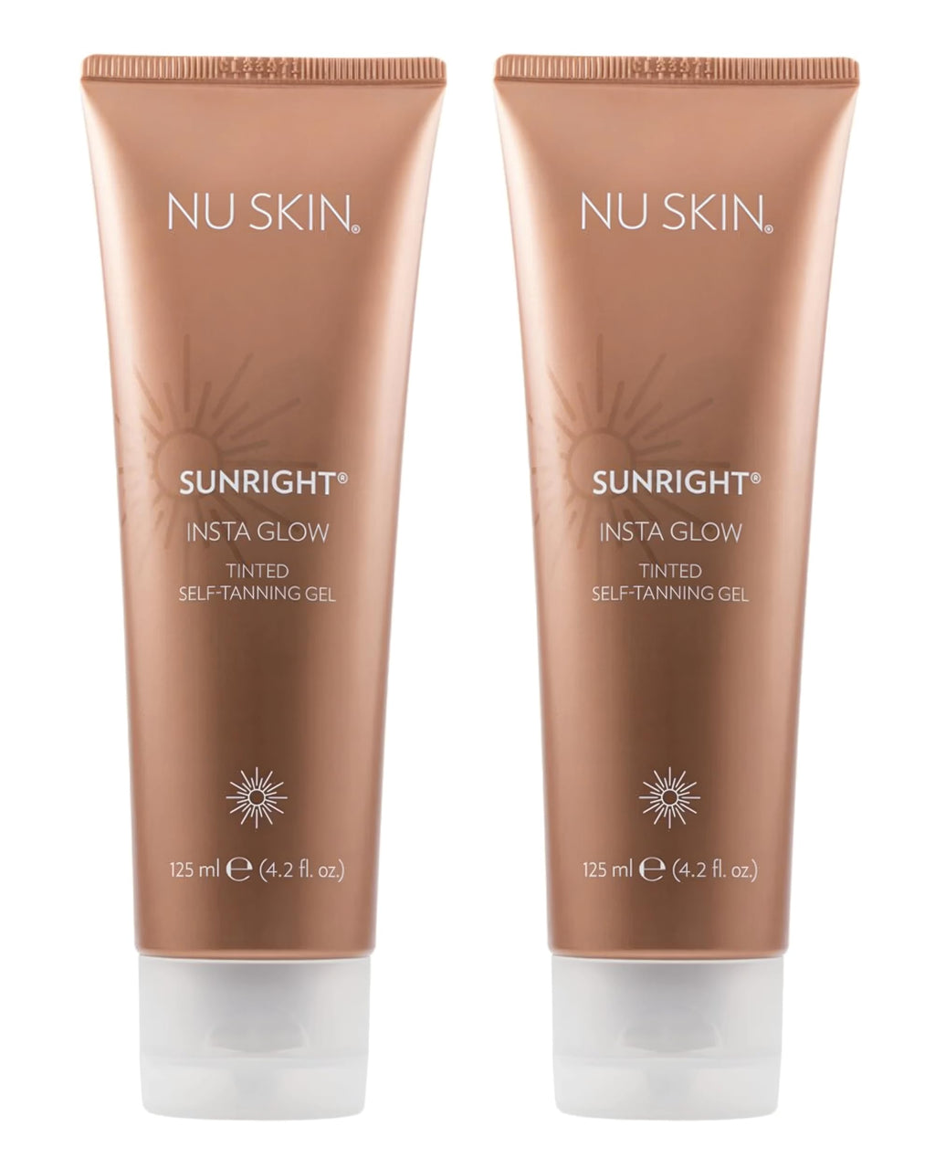 Nu Skin Sunright Insta Glow Self Tanner Gel – Natural Face & Body Tan | 4.2 oz, 2-Pack