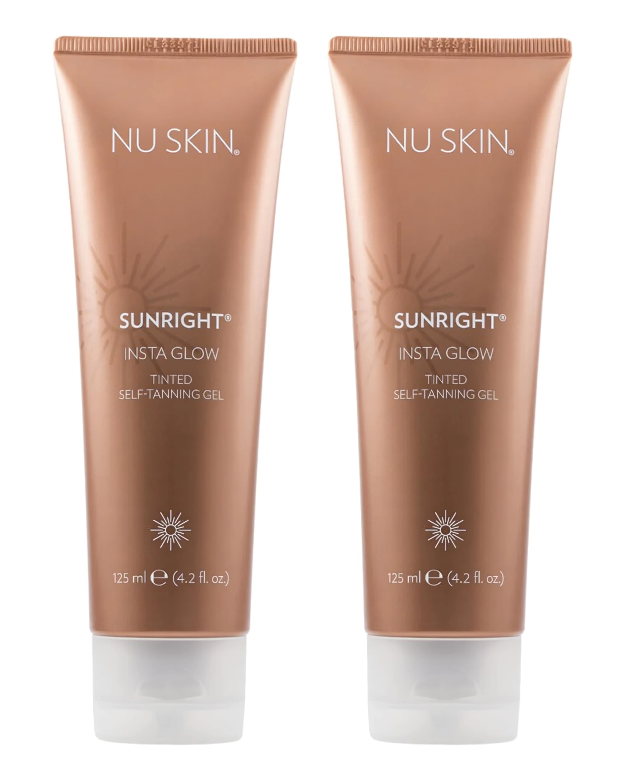 Nu Skin Sunright Insta Glow Self Tanner Gel – Natural Face & Body Tan | 4.2 oz, 2-Pack
