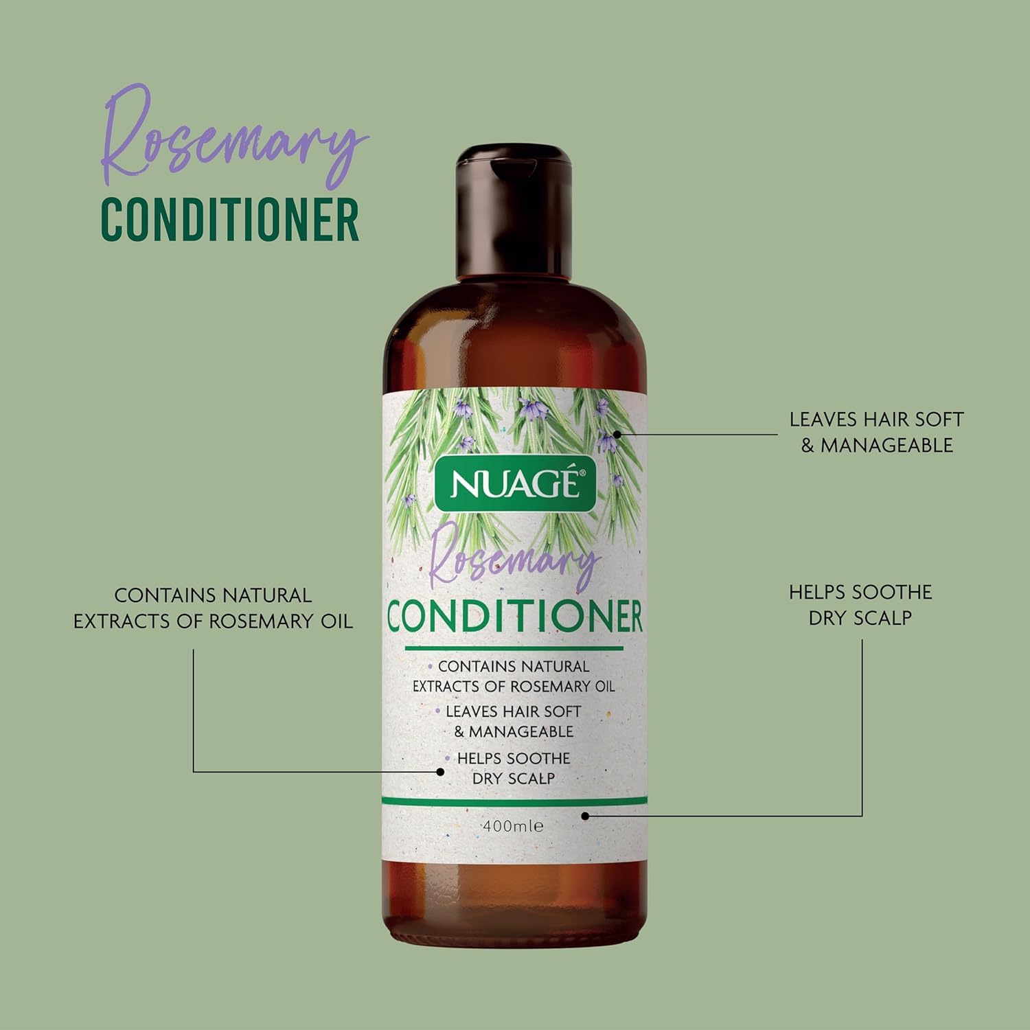 Nuage Rosemary Shampoo & Conditioner Bundle | Thickening & Regrowth for All Hair Types