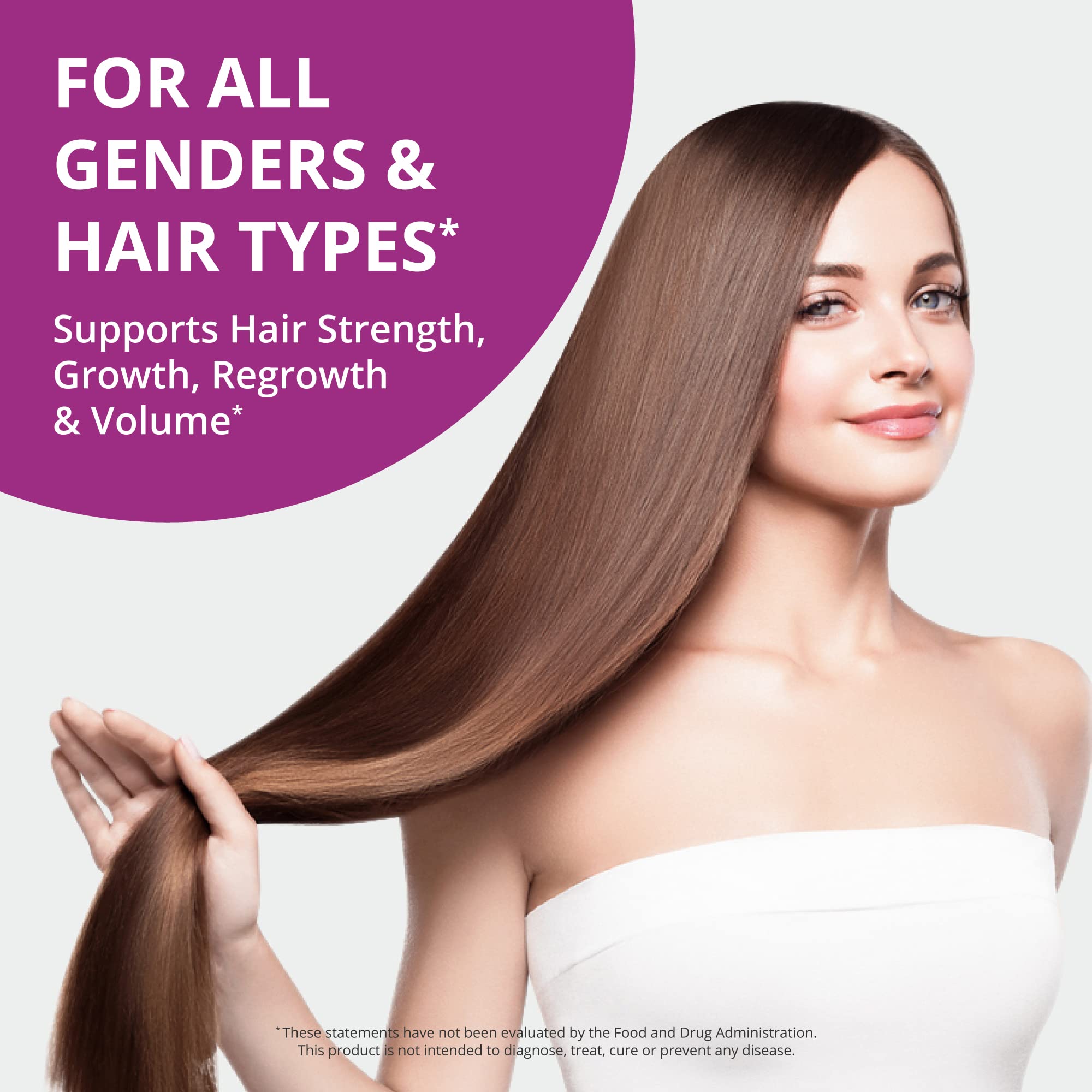 NuBest Hair Xtra - Hair Growth Vitamin with Biotin, Zinc & MSM | Vegan, Non-GMO