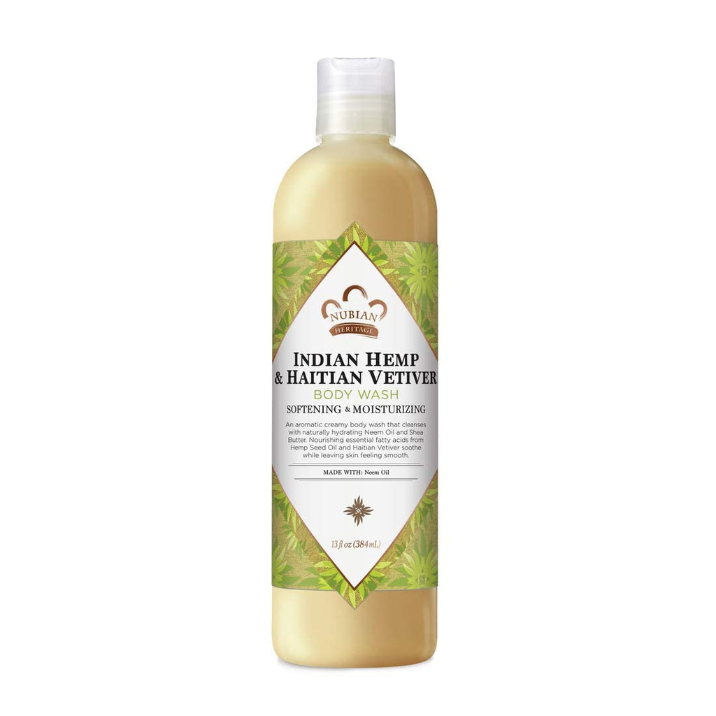 Nubian Heritage Body Wash Indian Hemp & Haitian Vetiver – 13 oz