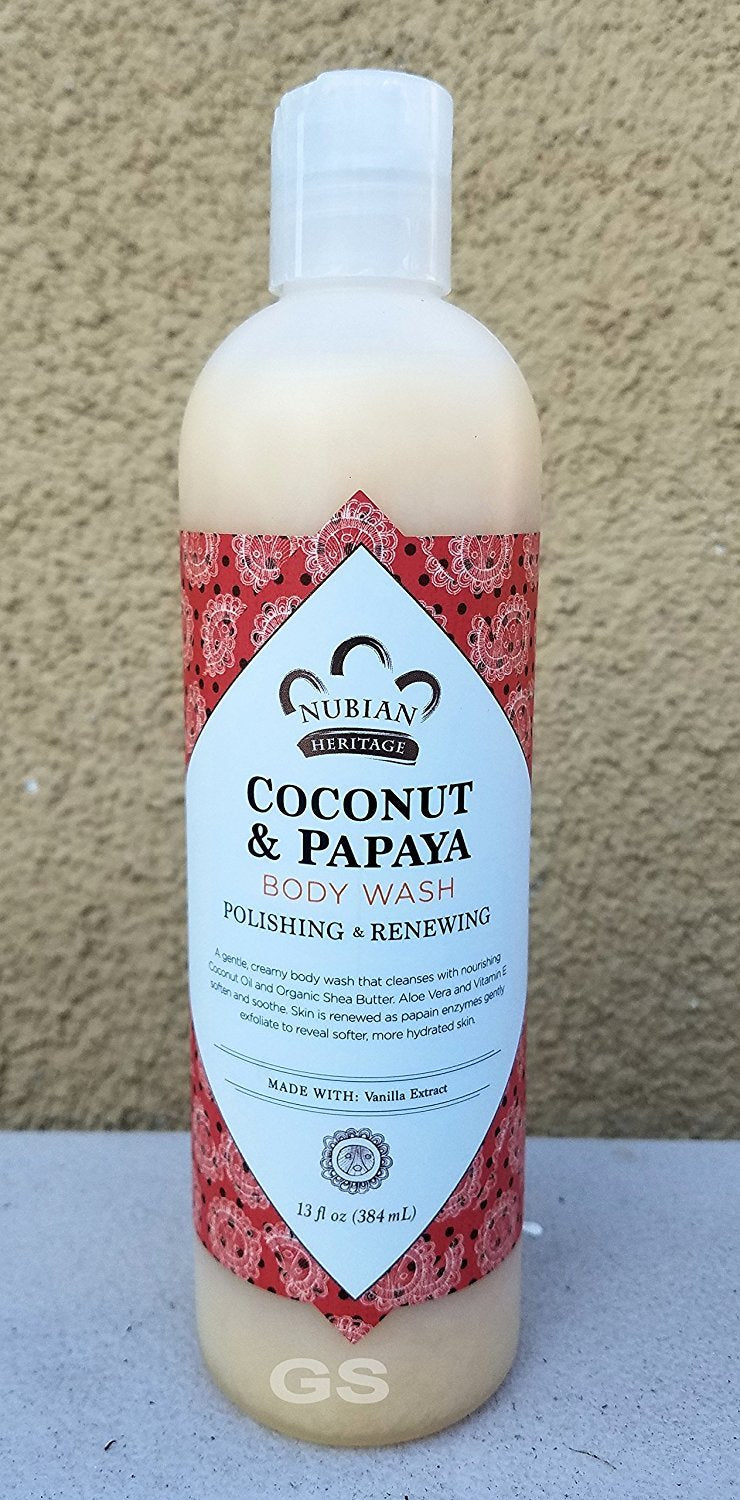 Nubian Heritage Coconut & Papaya Body Wash – Hydrating Cleanser