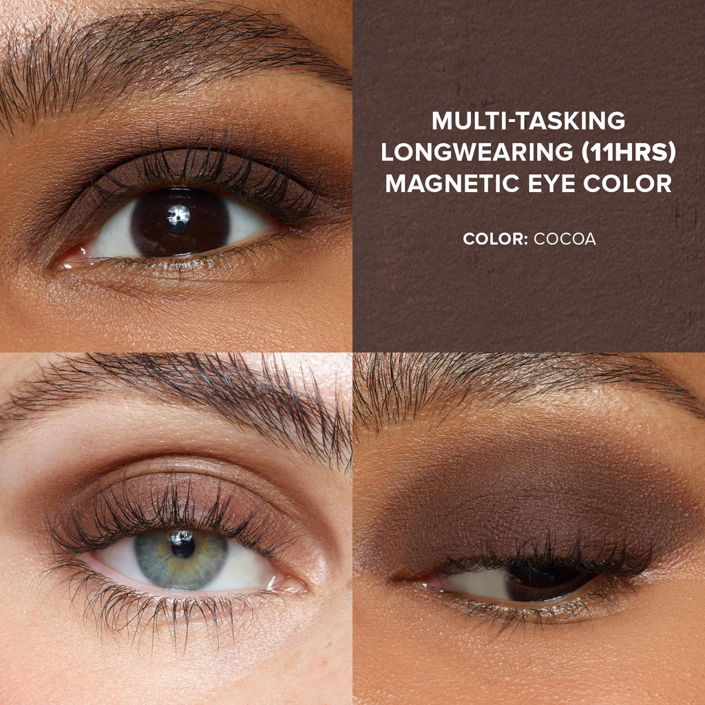 Nudestix Magnetic Matte Eye Color Cocoa — 3-in-1 Eye Pencil, Primer & Liner (Waterproof)