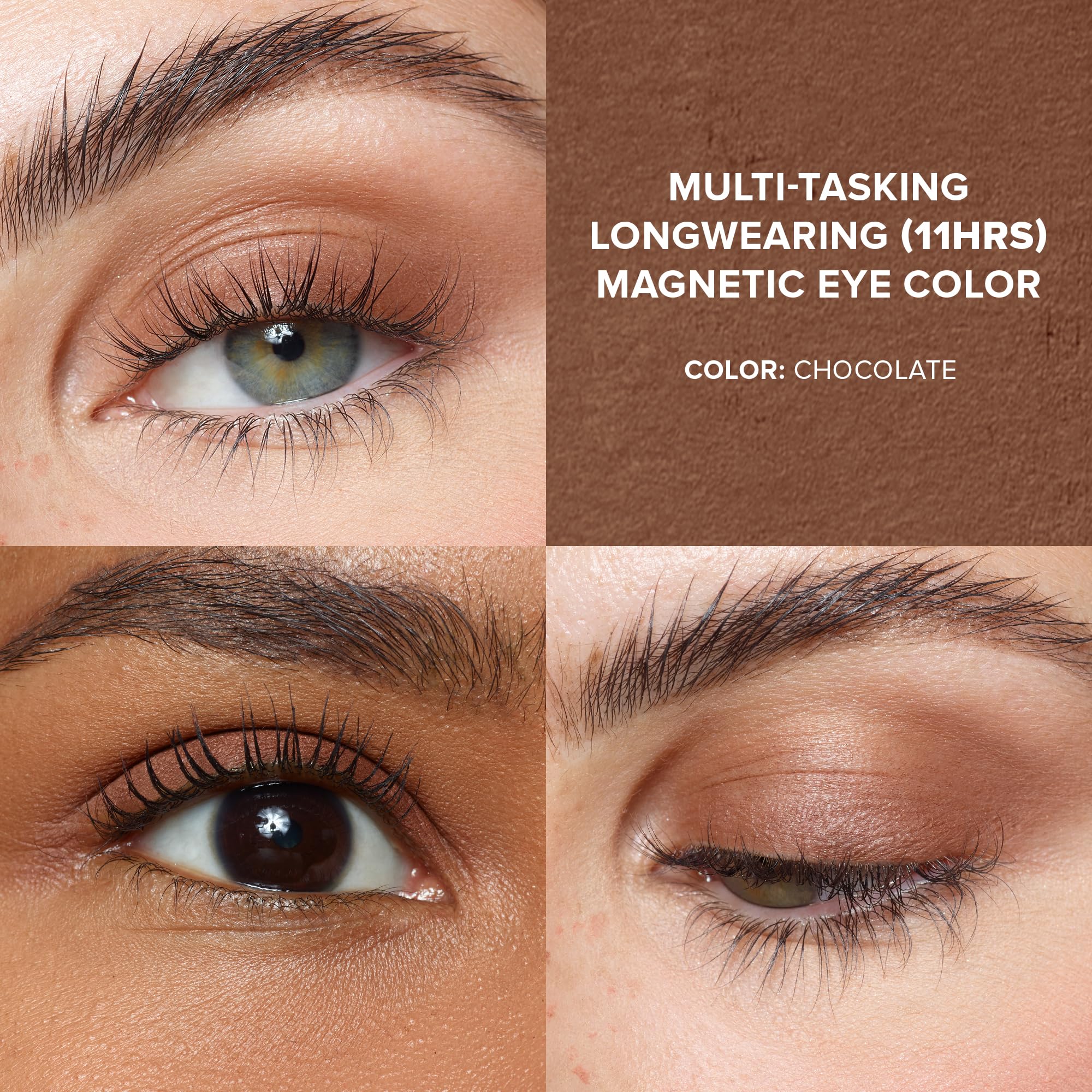 Nudestix Magnetic Matte Eye Color in Chocolate – 3-in-1 Eye Pencil, Waterproof & Budge-Proof