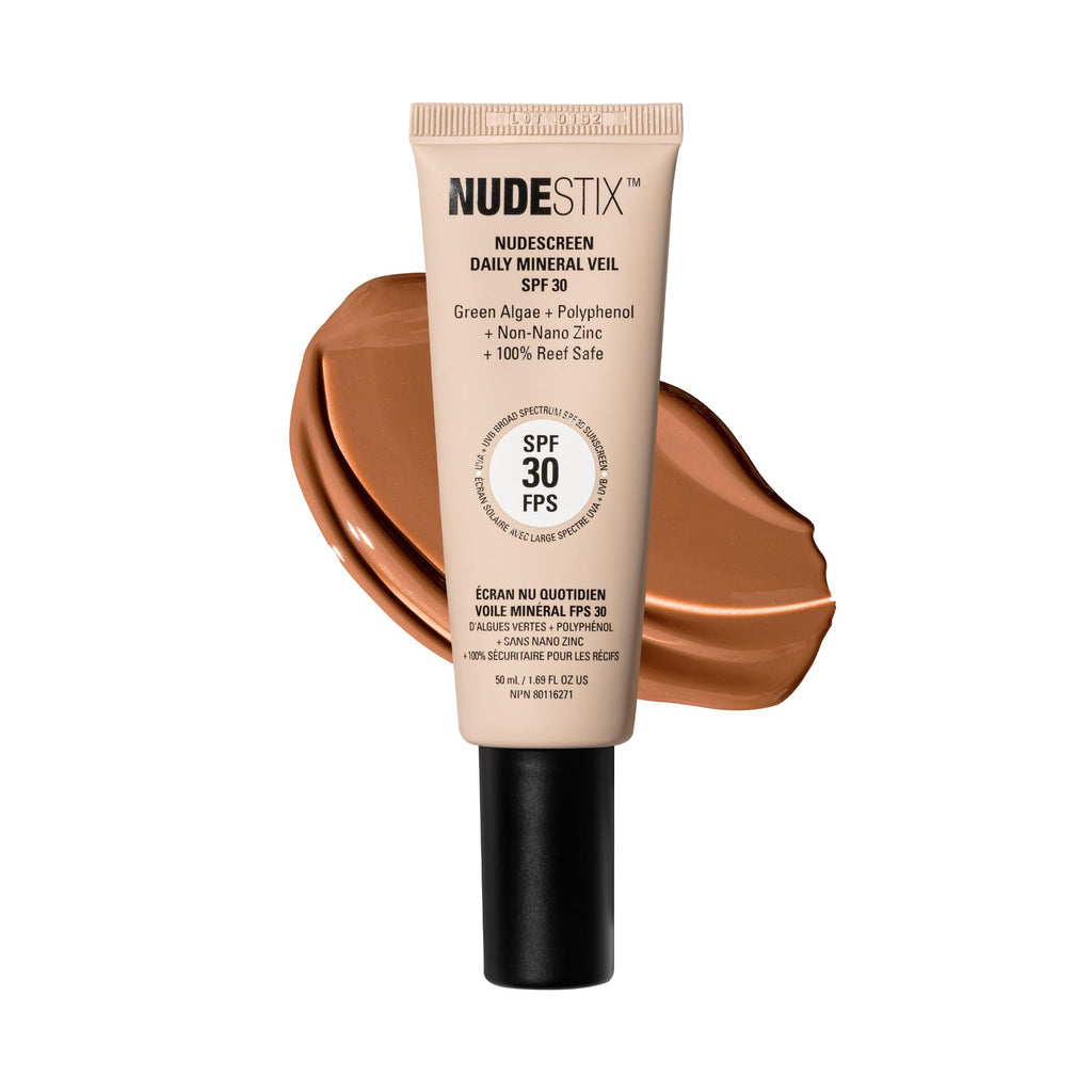 Nudestix Nudescreen Daily Mineral Veil SPF 30 – Warm Tint, Lightweight, Oil-Free