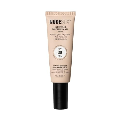 Nudestix Nudescreen Daily Mineral Veil SPF 30 – Warm Tint, Lightweight, Oil-Free