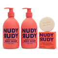 Nudy Rudy Berrylicious 2 Pack – Liquid Body Wash & Bar Soap with Aloe Vera & Vitamin E (16.9 fl oz + 4.2 oz)