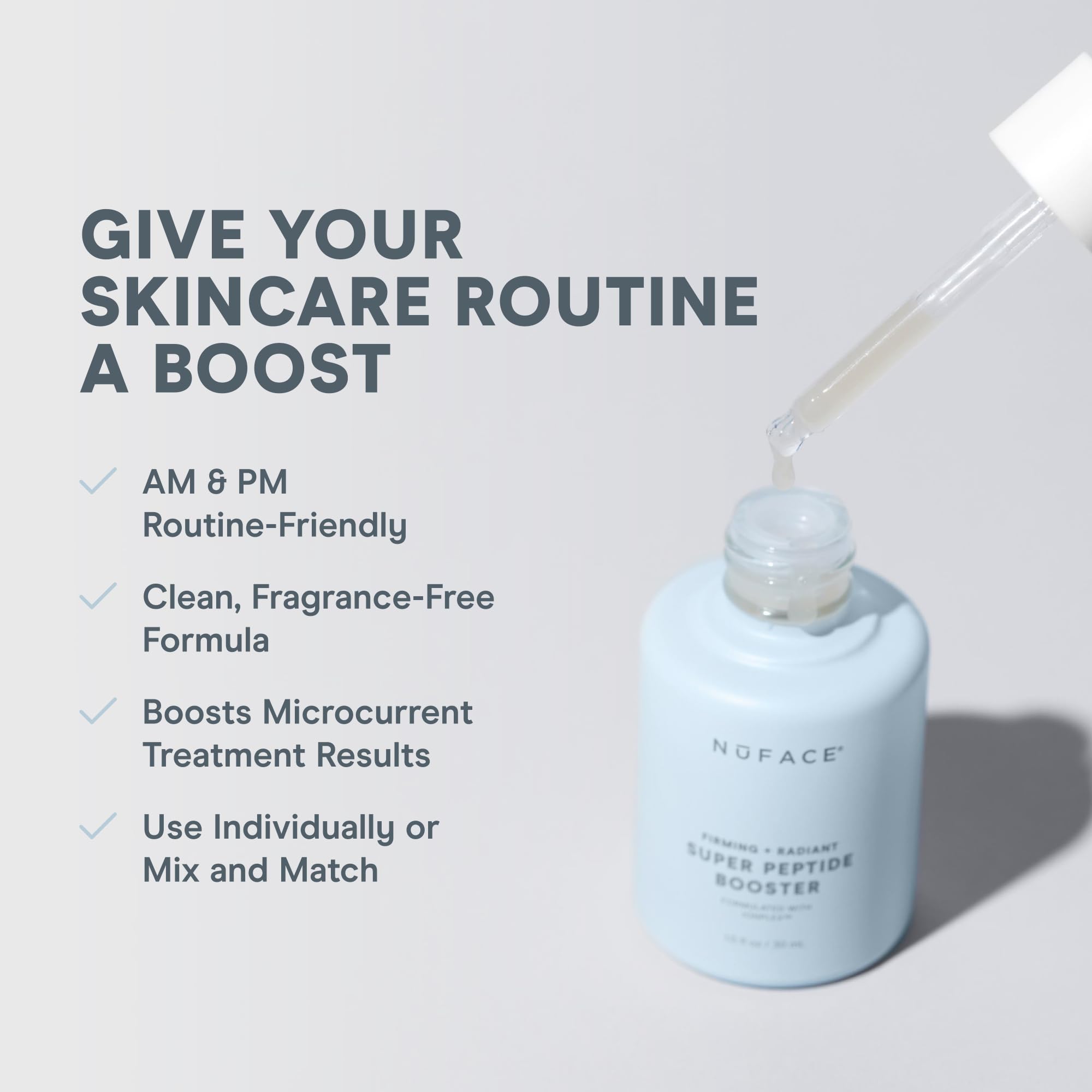 NuFACE Super Peptide Booster Face Serum | Firming, Hydration & IonPlex Prep for Microcurrent