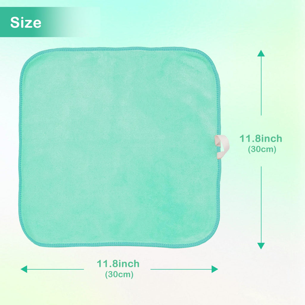 Nugilla Makeup Remover Cloths - 12x12in Reusable Microfiber Towels, 6-Pack