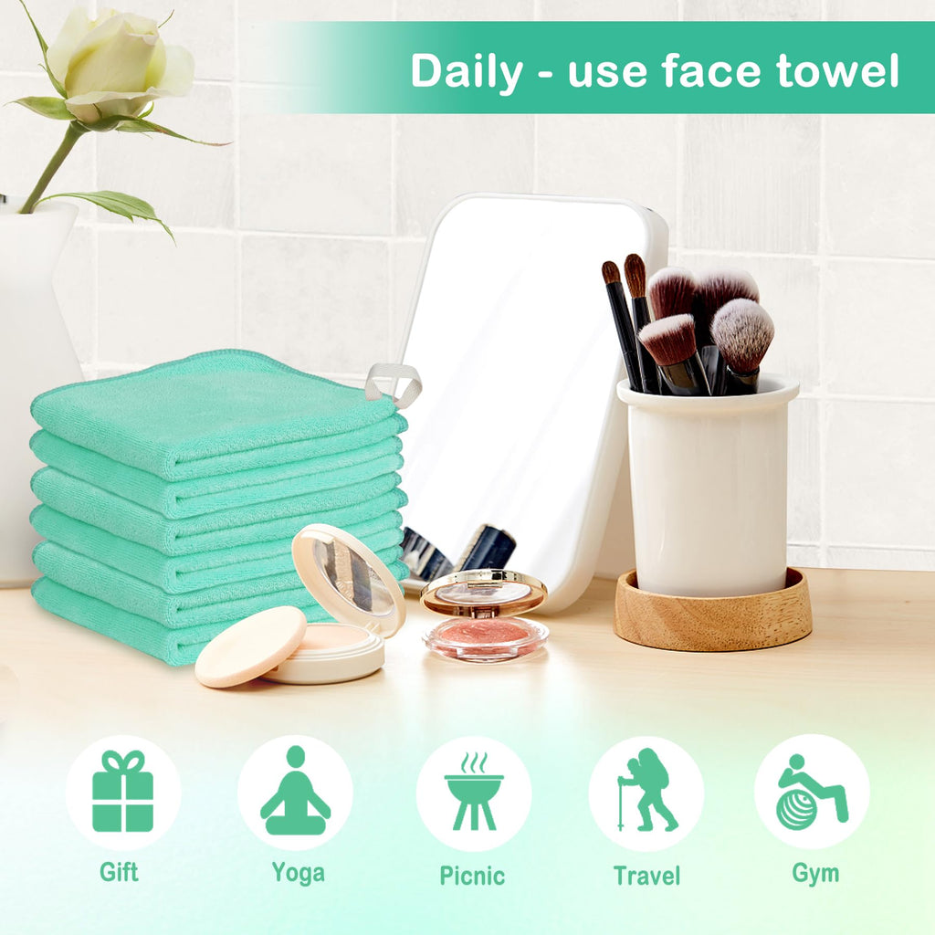 Nugilla Makeup Remover Cloths - 12x12in Reusable Microfiber Towels, 6-Pack