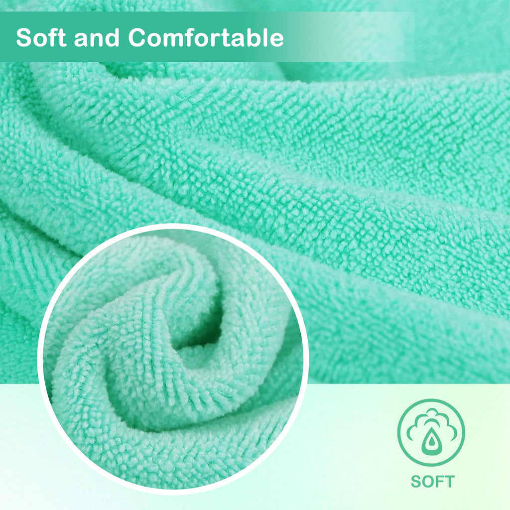 Nugilla Makeup Remover Cloths - 12x12in Reusable Microfiber Towels, 6-Pack