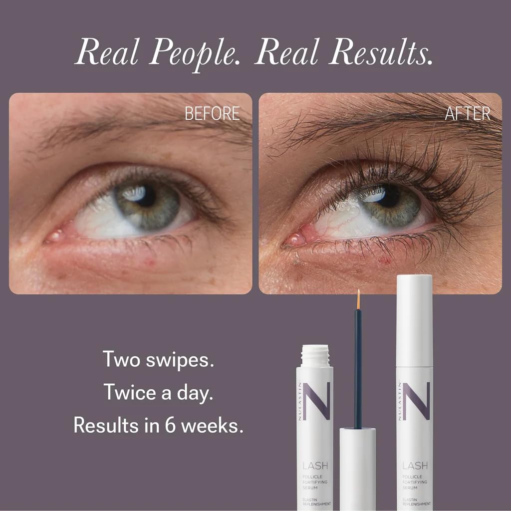 NULASTIN Follicle Fortifying Lash Serum – Clinically Tested Eyelash Enhancing Serum for Longer-Looking Lashes (0.1 Fl Oz)