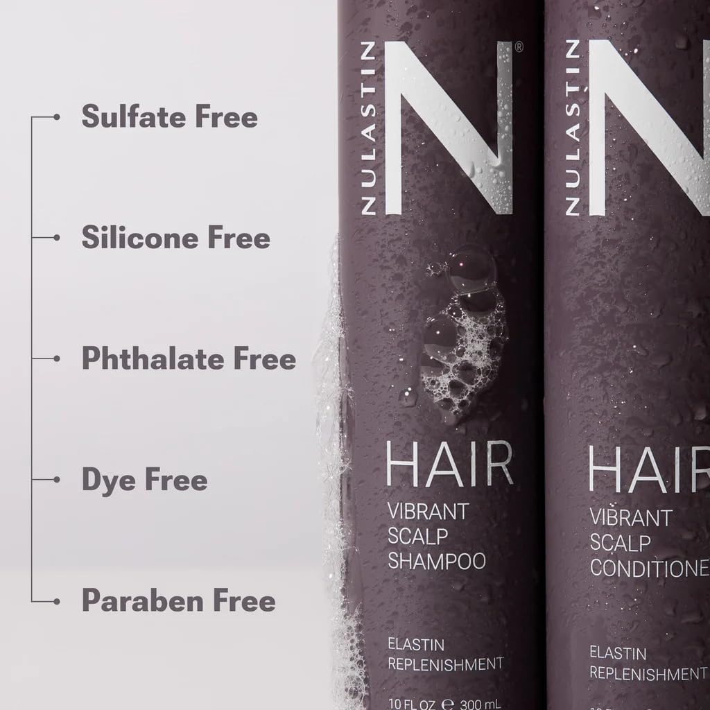 NULASTIN Vibrant Scalp Shampoo + Conditioner Duo — Voluminous, Color-Safe, Vegan (2 Count)