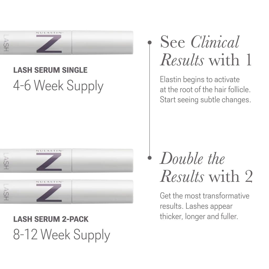 NULASTIN Follicle Fortifying Lash Serum – Clinically Tested Eyelash Enhancing Serum for Longer-Looking Lashes (0.1 Fl Oz)