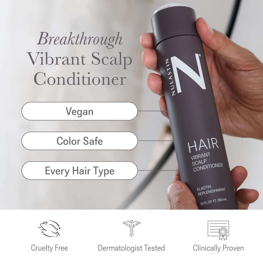 NULASTIN Vibrant Scalp Hair Conditioner with Elastaplex – Volumizing, Silicone-Free, Color-Safe (10 oz)