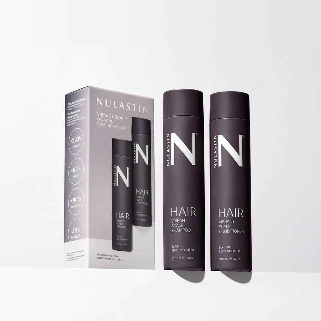 NULASTIN Vibrant Scalp Shampoo + Conditioner Duo — Voluminous, Color-Safe, Vegan (2 Count)