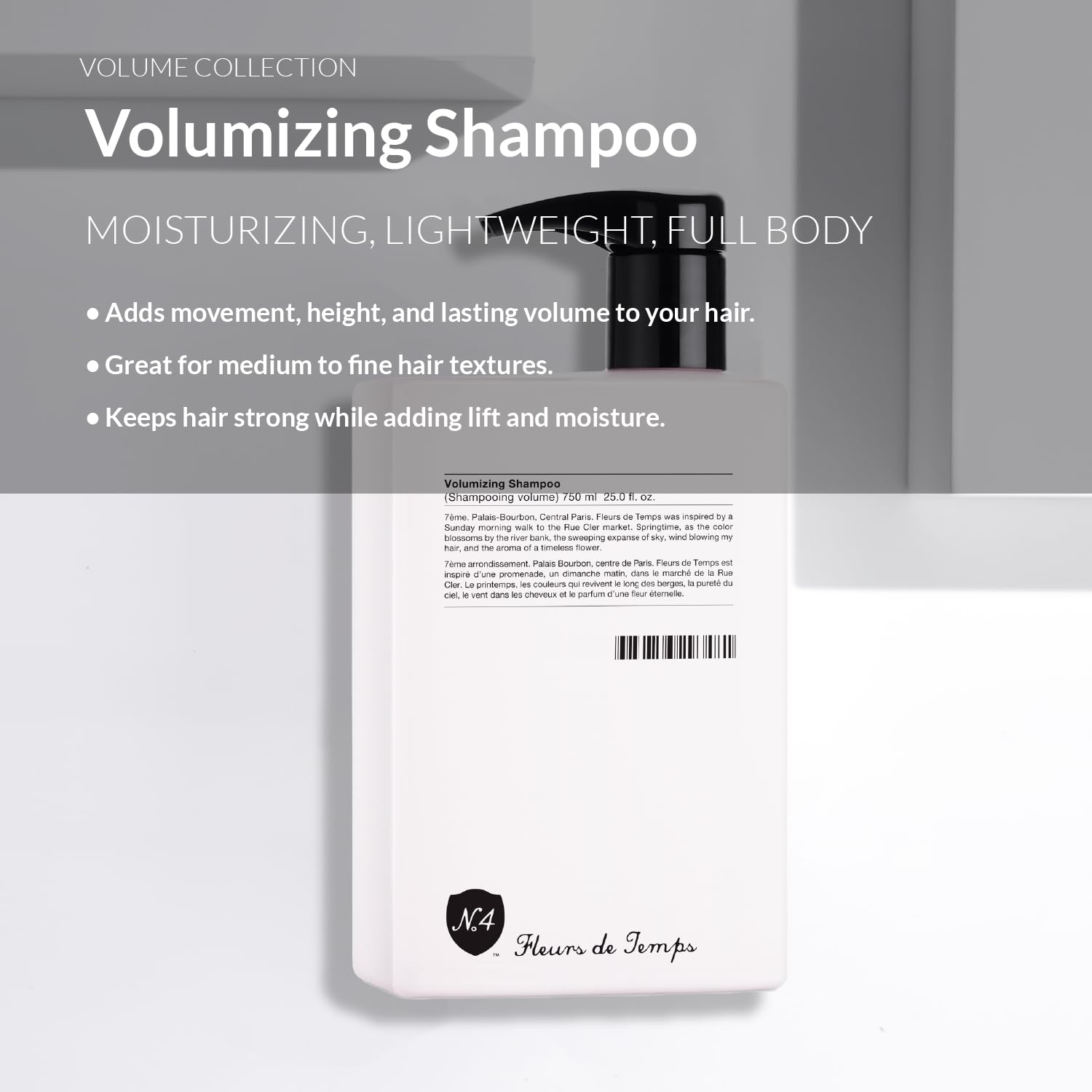 Number 4 Volumizing Shampoo for Women & Men – 25 oz