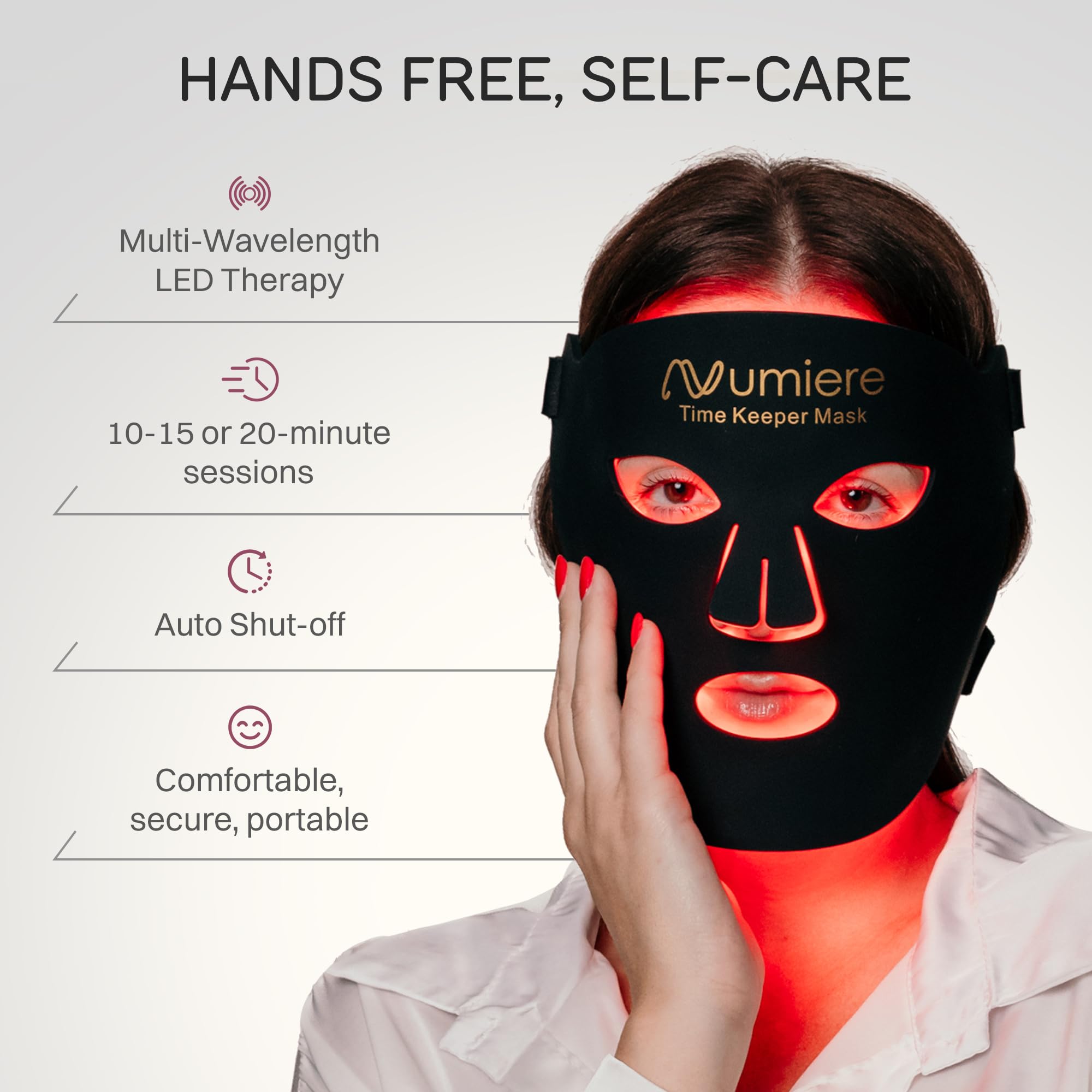 Numiere Time Keeper LED Face Mask – Lightweight, Flexible LED Contour Beauty Device