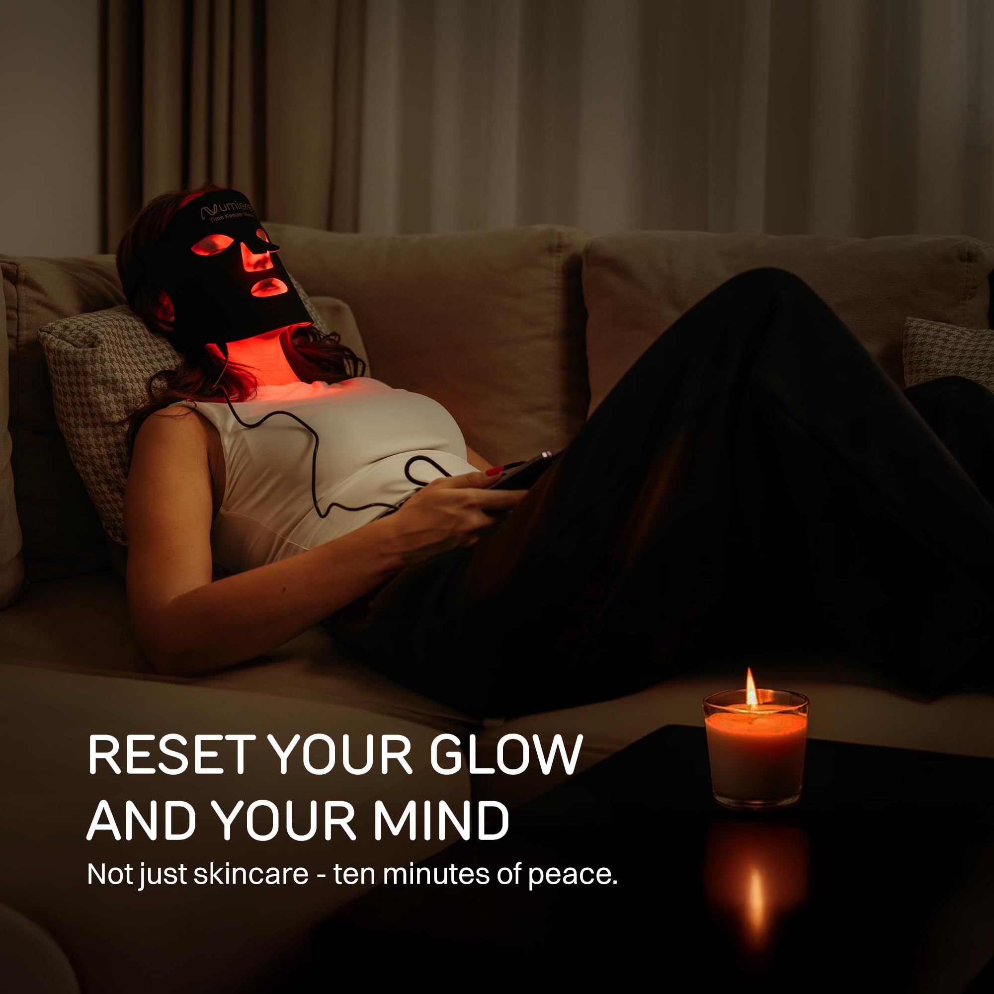 Numiere Time Keeper LED Face Mask – Lightweight, Flexible LED Contour Beauty Device