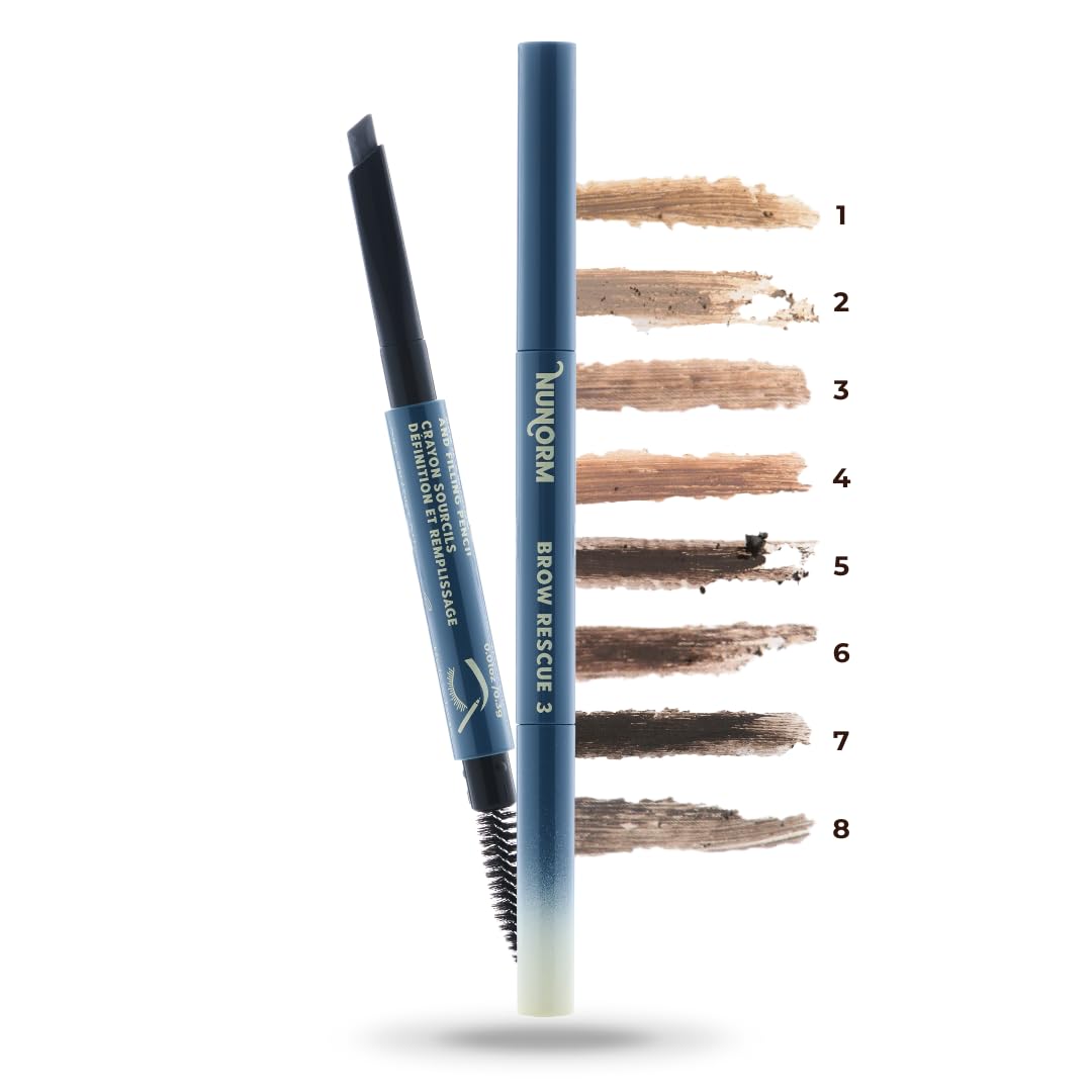 NuNorm Brow Rescue Eyebrow Pencil for Men – Shape, Define & Fill Brows, Beard & Sideburns | Long-Lasting Formula (Wenge)