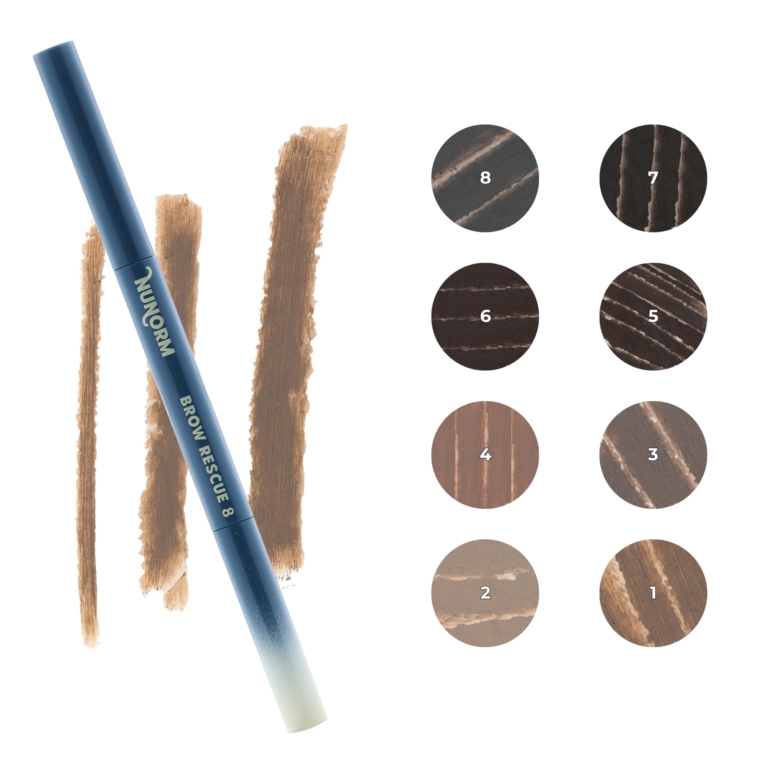 NuNorm Brow Rescue Eyebrow Pencil for Men – Shape, Define & Fill Brows, Beard & Sideburns | Long-Lasting Formula (Wenge)