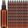 Nuogo 90 Pack 4 Oz Plastic Mini Spray Bottles – Reusable Amber Travel Size Mist Sprayers