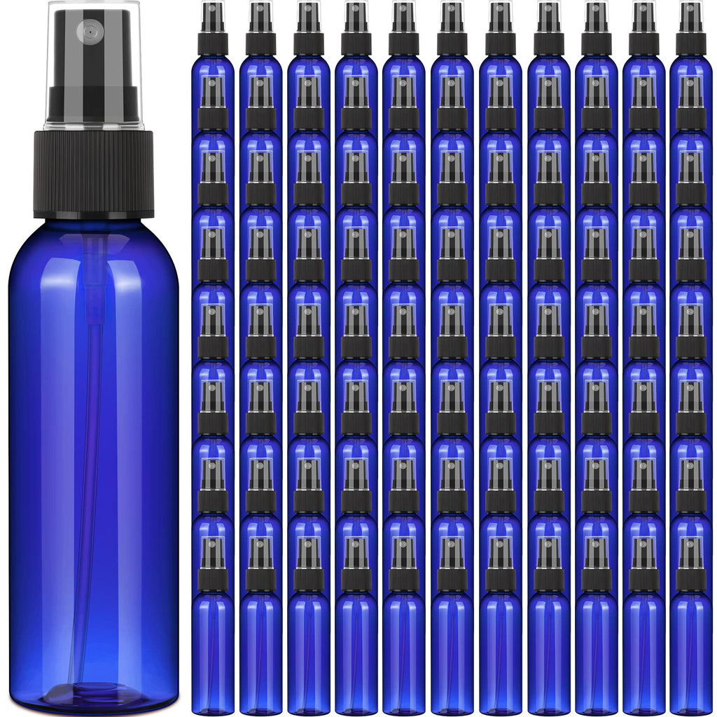 Nuogo 90-Pack 4oz Plastic Mini Spray Bottles – Refillable Travel Perfume Bottles, Blue