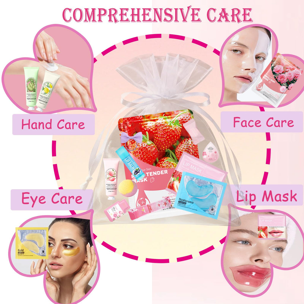 NUOMAN 144 PCS Spa Party Supplies for Women – Face Masks, Hand Cream & Bath Bombs