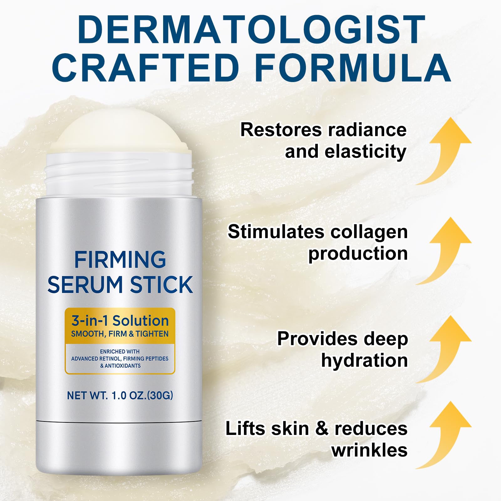 NUOYANG Retinol Firming Serum Stick – Tighten & Smooth Face & Neck | All Skin Types | 1 Pack