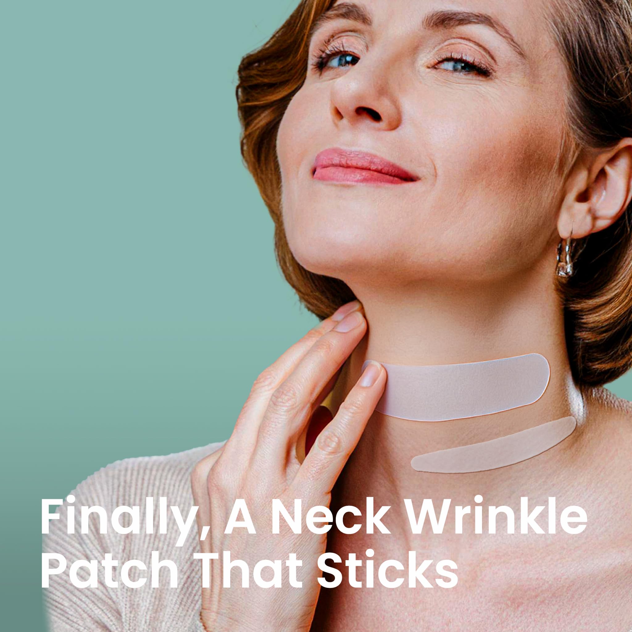 NURIVE Advanced Wrinkle Patches 60ct Invisible Overnight Tape with Retinol & Collagen (Medium Neck)