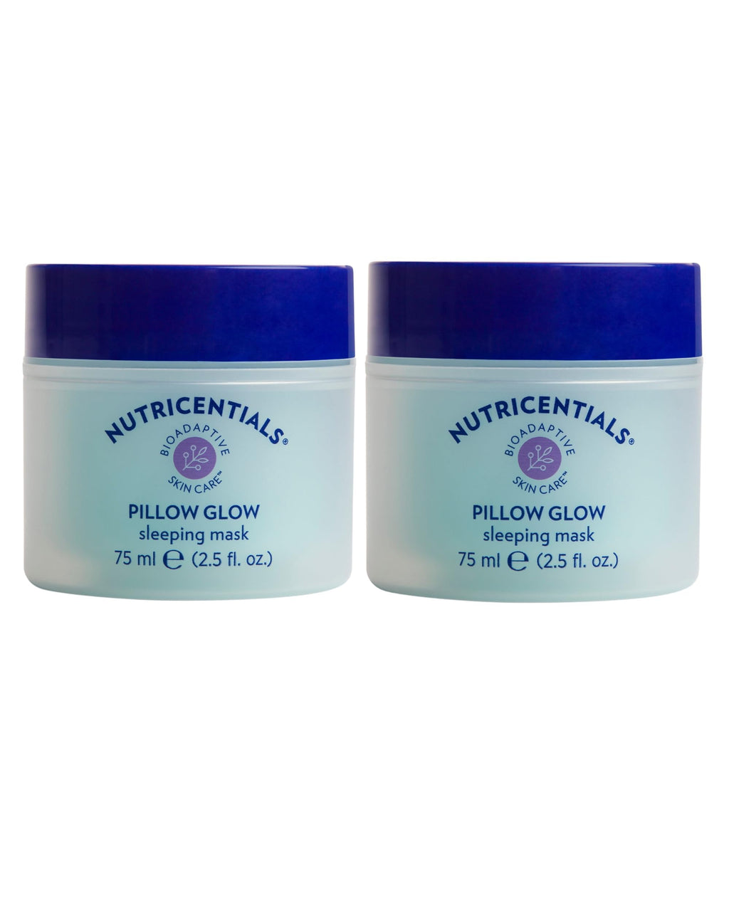 NuSkin Nutricentials Pillow Glow Sleeping Mask | Overnight Hydration & Bioadaptive Botanicals | 2.5 oz | 2 Pack