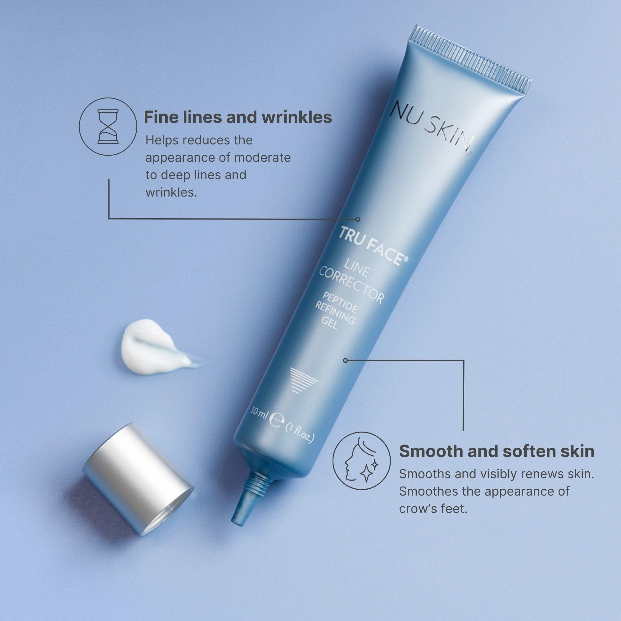 NuSkin Tru Face Line Corrector | Peptide-Powered Wrinkle Reducer for Mouth & Forehead | 2-Pack