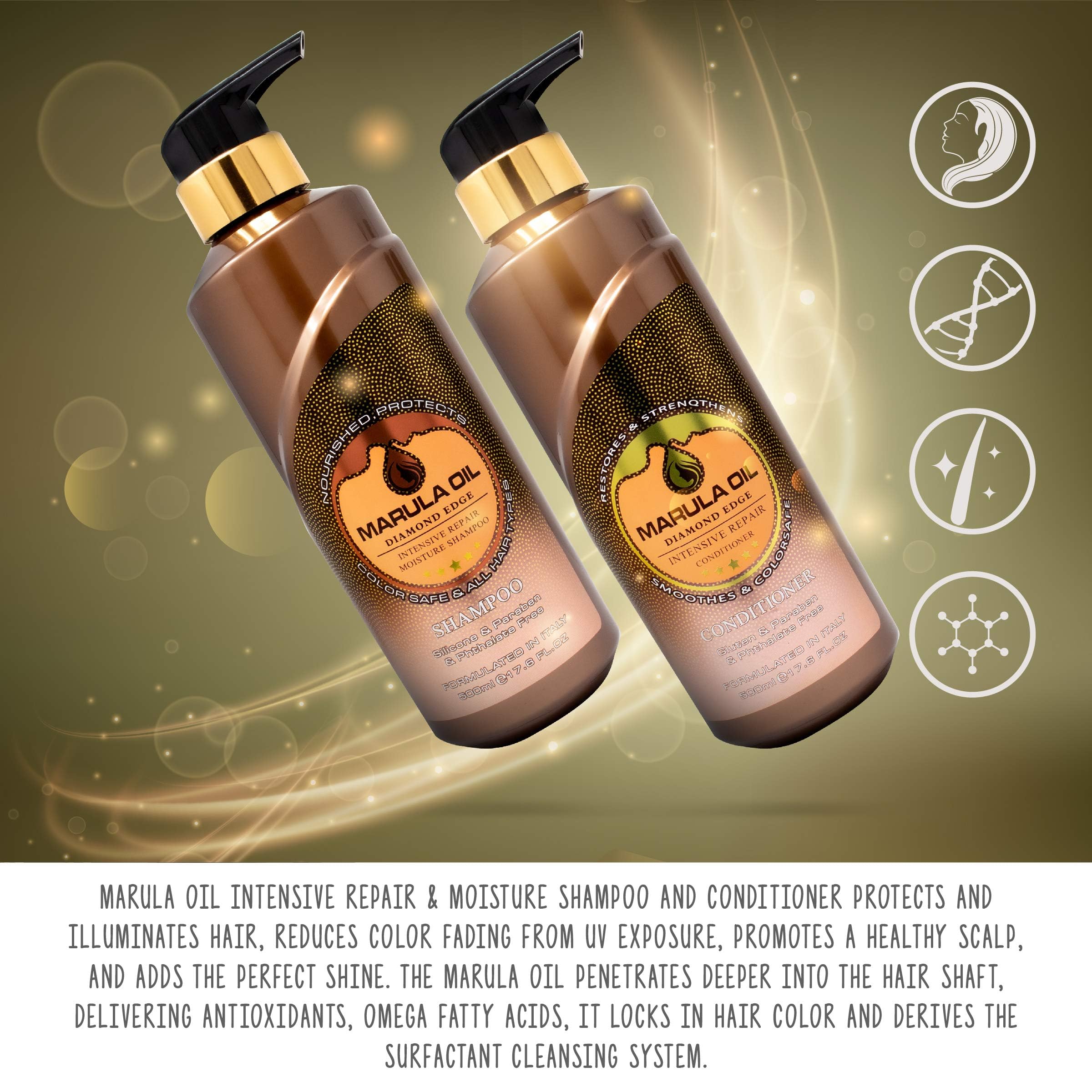 NUSPA Marula Oil Shampoo & Conditioner Sets – Color Safe, Sulfate Free, Ultra Moisture