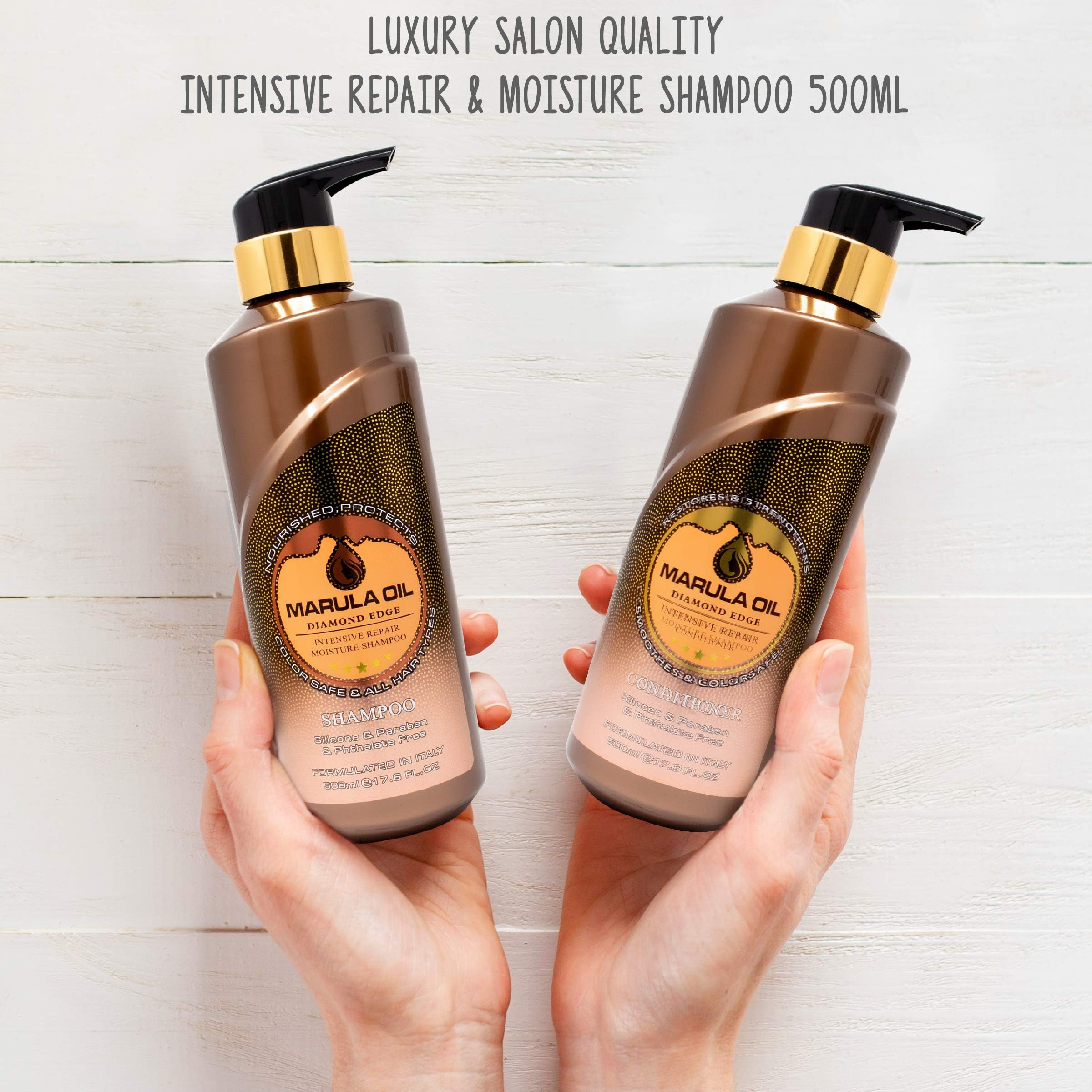NUSPA Marula Oil Shampoo & Conditioner Sets – Color Safe, Sulfate Free, Ultra Moisture